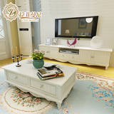 拉菲曼尼 韩式家具电视柜 客厅田园电视柜+茶几组合 HK001+HJ001
