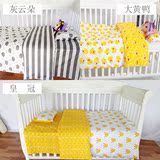 夏季婴儿床上用品纯棉被套可订做儿童床单卡通枕套宿舍床上三件套