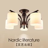 北欧简约客厅艺术吸顶灯饰创意餐厅温馨卧室书房美式铁艺玻璃灯具