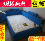 儿童床布艺床简约现代双人床1.2米1.5米男孩床女孩床家具定制包邮