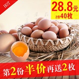 苏北农家散养土鸡蛋自养草鸡蛋笨鸡蛋喜蛋纯天然新鲜 20枚礼盒装