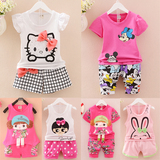 1-2岁女宝宝夏装套装婴儿衣服女童短袖两件套0-3一周岁春秋儿童装