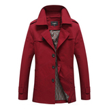 春装男士夹克 青年外套薄款修身型外穿上衣新款休闲风衣韩版红色