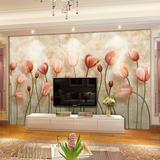 贵族瓷砖背景墙客厅3D微晶石电视背景墙客厅地砖800x800郁金香
