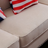 美式乡村布艺沙发组合 可拆洗田园客厅转角沙发床 简约地中海沙发