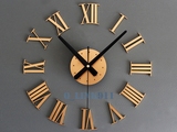 金属质感 3D立体DIY罗马数字挂钟 创意墙贴钟 diy时钟表