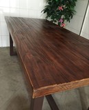 美式实木会议桌椅简约创意办公桌铁艺餐桌宜家工作台简约现代桌椅