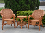 状元椅椅 藤椅茶几三件套 五件套 福字龙凤茶几 藤木结构扭藤扶手