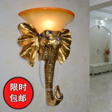 欧式大象壁灯美式奢华卧室温馨床头壁灯复古英伦过道客厅灯具灯饰