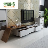 米丽格家具|客厅现代简约长方形创意烤漆电视柜可伸缩地柜电视柜