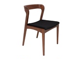 北欧宜家简约现代实木水曲柳咖啡厅西餐厅桌椅北美黑胡桃橡木餐椅