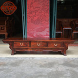 老挝大红酸枝2米素面电视柜/实木储物柜/地柜 明式仿古客厅家具