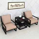 欧式休闲商用铁艺椅创意沙发椅餐厅咖啡馆椅酒店居家会客软垫沙发