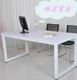 特价宜家钢木桌  简易台式电脑桌 书桌 会议桌 餐桌办 公桌多用