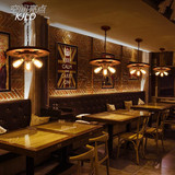 复古铁艺齿轮吊灯创意个性餐厅灯具咖啡厅酒吧吧台loft工业风吊灯