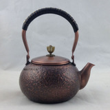 纯铜烧水壶紫铜壶手工仿古工艺铜壶铜器皿沏茶壶煮水壶水容器茶壶