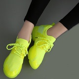 夏季新款女鞋运动鞋学生透气网眼跑步鞋轻便浅口内增高平底休闲鞋