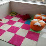 环保儿童拼接泡沫地垫卧室拼图地毯客厅长毛绒面加厚地板垫子60