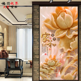 中式3d玉雕玄关背景墙壁纸客厅走廊墙纸大型壁画家和富贵无缝墙布