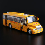 儿童玩具汽车 彩珀合金美国大校车巴士回力汽车模型 校巴模型玩具