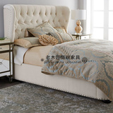 现货新款特价美式后现代1.5/1.8米双人床定制小户型软包实木家具