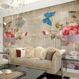 现代中式大型壁画 3d立体电视沙发客厅背景墙纸荷花 无缝浮雕壁纸