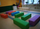 幼儿园商场软体组合长条凳子围栏儿童长方围凳软包沙发凳子可定制