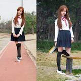 日韩系学生装校服韩版系夏女生短袖水手服套装英伦班服COS学院风