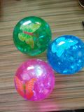 10CM超大号闪光水晶球儿童玩具   发光弹力跳跳球