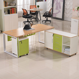 新款时尚家具老板办公桌公司经理写字台桌主管桌钢架单人办公桌椅
