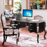 欧式书桌美式样板房实木电脑桌新古典法式简约写字台桌子家具现货