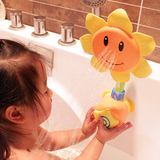 儿童宝宝洗澡戏水玩具 6个月可旋转浴室沐浴喷水可旋转向日葵花洒