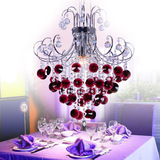 现代简约led餐厅灯欧式田园客厅饭厅创意个性灯具紫色水晶吊灯