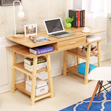 宜家实木家用台式笔记本电脑桌写字台 简约现代书桌简易办公桌子