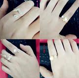 韩国韩版饰品批发时尚雏菊戒指环 珍珠花朵开口可调节戒指指环 女