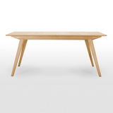 实木伸缩餐桌椅组合 现代简约北欧小户型原木折叠桌6人