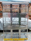 LED灯光狗笼 304不锈钢展示笼定做 钢化玻璃展示笼 宠物店寄养笼