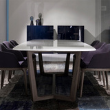 实木餐桌 北欧大理石餐桌椅组合4长方形6人8歺桌简约现代吃饭桌子