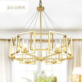 原创后现代美式欧式简约创意铜玻璃设计师样板房客厅卧室吊灯