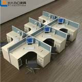 苏州办公家具职员桌t型6人位办公桌椅组合办公屏风员工桌工作位