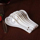 特价陶瓷餐具勺子创意简约骨瓷长柄喝汤大勺小汤勺子家用瓷勺餐具
