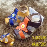 天天特价夏季韩版包头宝宝凉鞋1-3岁学步鞋儿童沙滩鞋闪灯男童鞋
