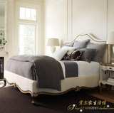美式实木床1.8米白色双人床儿童床简约现代婚床欧式新古典地中海