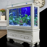 欧式生态玻璃鱼缸水族箱1米1.2米1.5米屏风隔断带鞋柜金鱼缸
