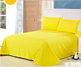 歪歪床单 金黄色 单件学生宿舍床单纯色被单单人床正品特价