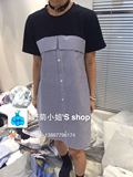现货韩国正品代购16夏季女装新款susie圆领竖条衬衫拼接连衣裙