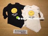现货BORABORA波拉韩国童装代购2016秋款儿童笑脸百搭长袖T恤