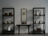 新中式实木书柜书架置物架简易宜家原木落地客厅家具定制