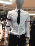 【专柜正品】GXG男装 2016夏装新品 白色斯文长袖衬衫62103011