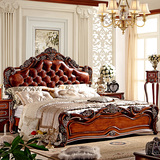 美克宜家 新款美式乡村床 欧式床实木床卧室奢华1.8米双人床